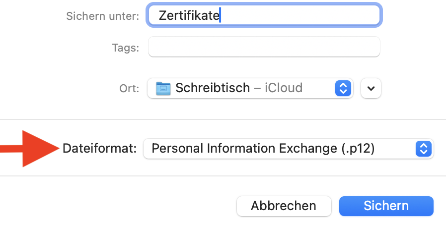 Choose Format and Destination